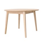 Stół okrągły dębowy 110 cm bielony Orbetello