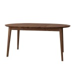 Stół rozkładany okrągły dębowy 110 - 160 cm tabacco Orbetello