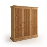 Szafa trzydrzwiowa drewniana sosnowa kolor dąb Rosella