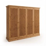 Szafa sosnowa drewniana czterodrzwiowa kolor dąb Rosella