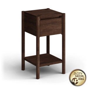 Stolik z szufladą niski dębowy tabacco Campi