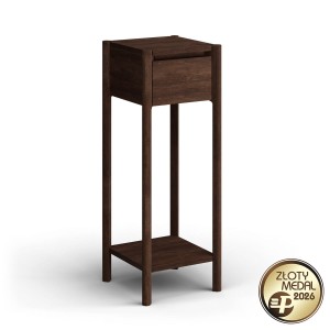 Stolik z szufladą wysoki dębowy tabacco Campi