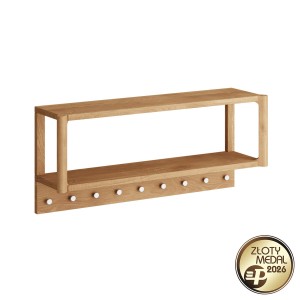 Wieszak wiszący szeroki dębowy Campi