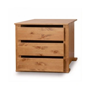 Moduł do bieliźniarki sosnowy z trzema szufladami kolor dąb Rosella