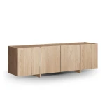 Szafka RTV drewniana z trawertynem dąb bielony Tivoli