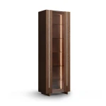 Witryna drewniana wysoka z trawertynem dąb tabacco Tivoli