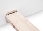 Łóżko białe z drewna Belluno Elegante z szufladą listwa