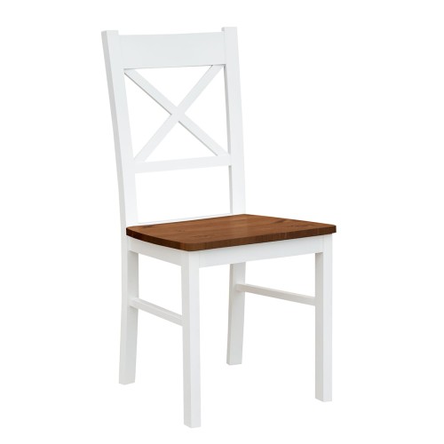 Krzesło Belluno Elegante 22 z siedziskiem w kolorze orzechowym