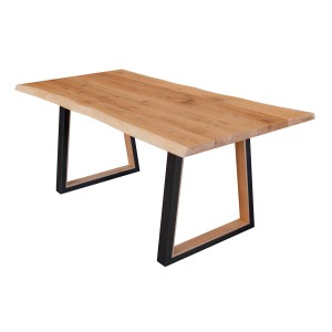 Stół dębowy Gavardo 90x180 czarne nogi