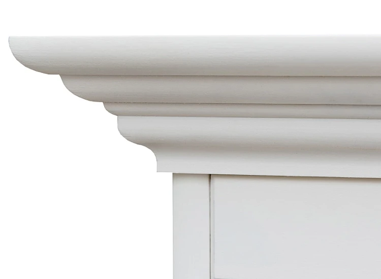Szafa biała 3d Belluno Elegante blat drewniany