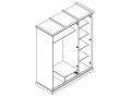 Szafa biała 3d Belluno Elegante wymiary