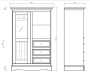 Witrynka biała/dąb 1.3 Belluno Elegante wymiary