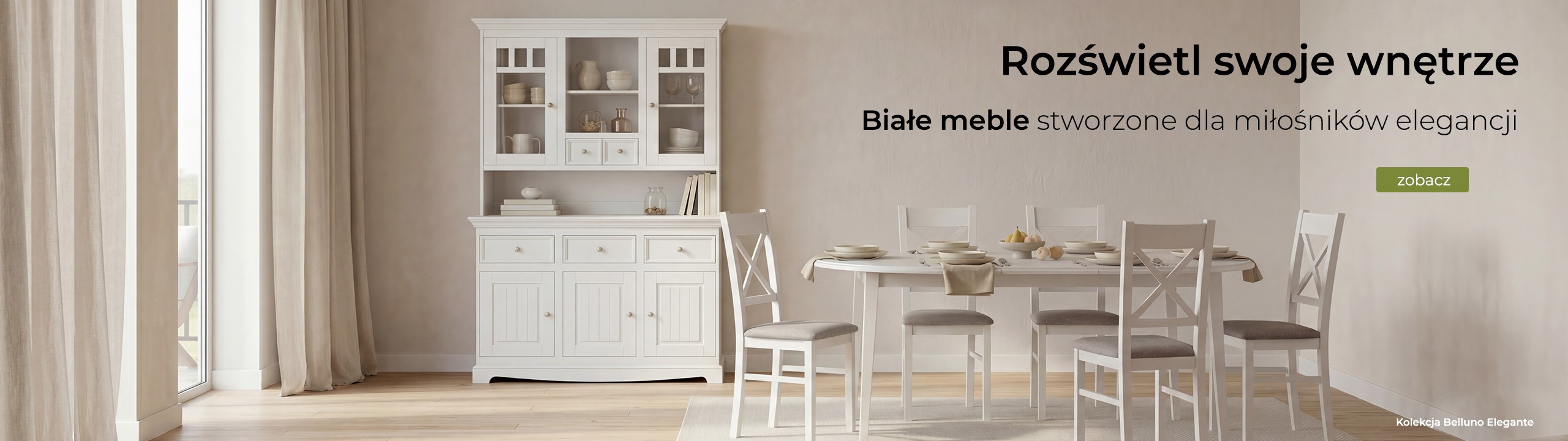 Białe meble drewniane