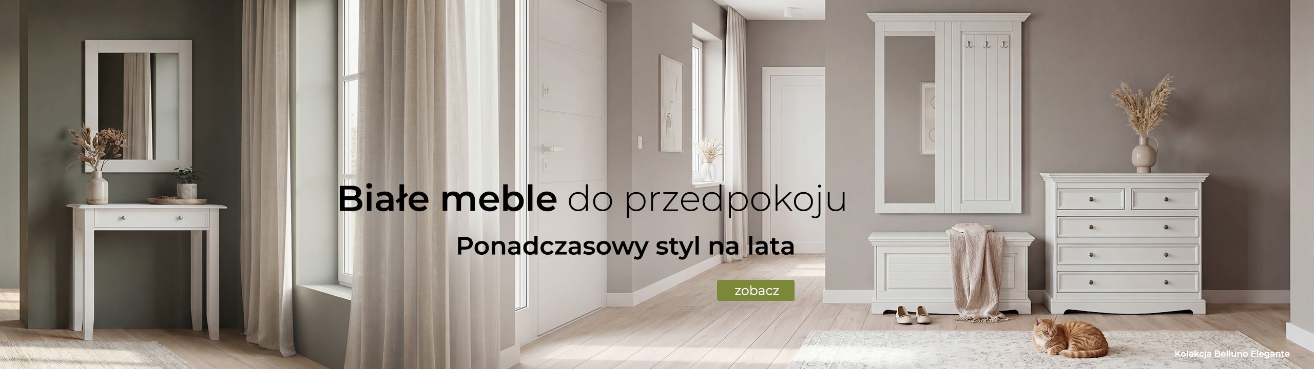 Białe meble do przedpokoju